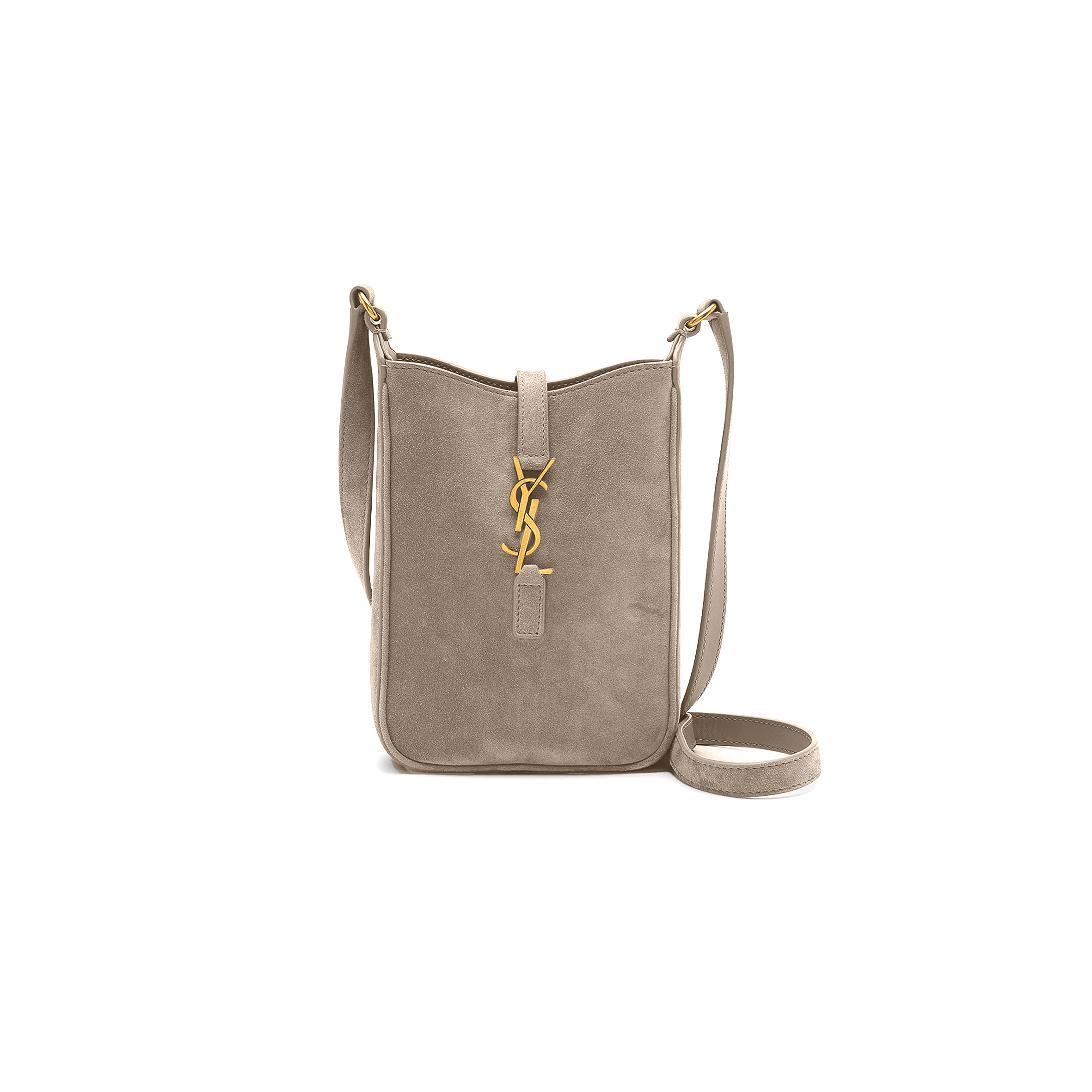 YSL LE 5 À 7 MINI VERTICAL BUCKET BAG IN SUEDE 401233891002 (18*13.5*3.5cm)